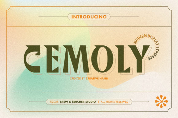 Cemoly: A Modern Display Font for Stronger Brand Communication