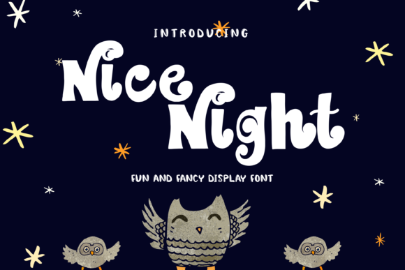 Nice Night Font for Web Design: A Whimsical Display Typeface