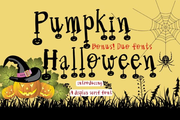 Pumpkin Halloween Font for Web Design