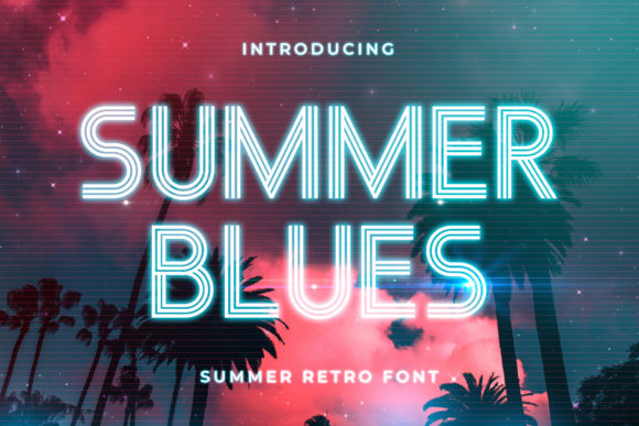 Summer Blues: A Cool Display Font for Web Projects